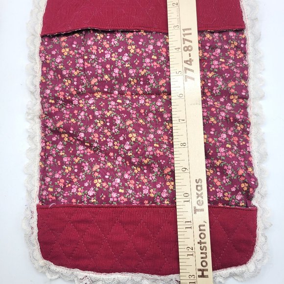 2 Vintage Handmade Quilted Fabric Book Notebook Bible Cover Carrying Case Tote - Picture 4 of 9